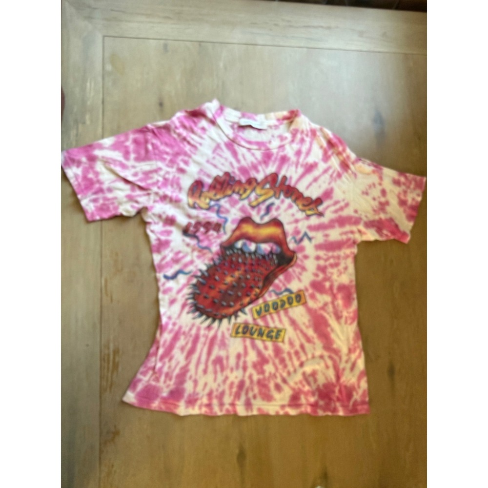 Daydreamer Rolling Stones Tie Dye Graphic T Shirt Pink